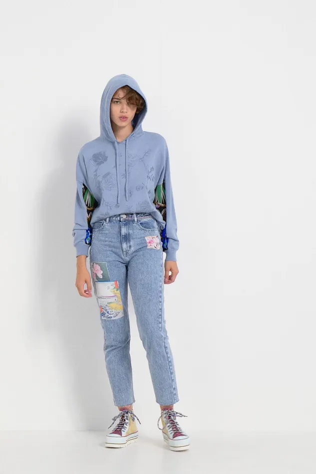 Desigual Straight Cropped Japanese Jeans Women Pants and Leggings