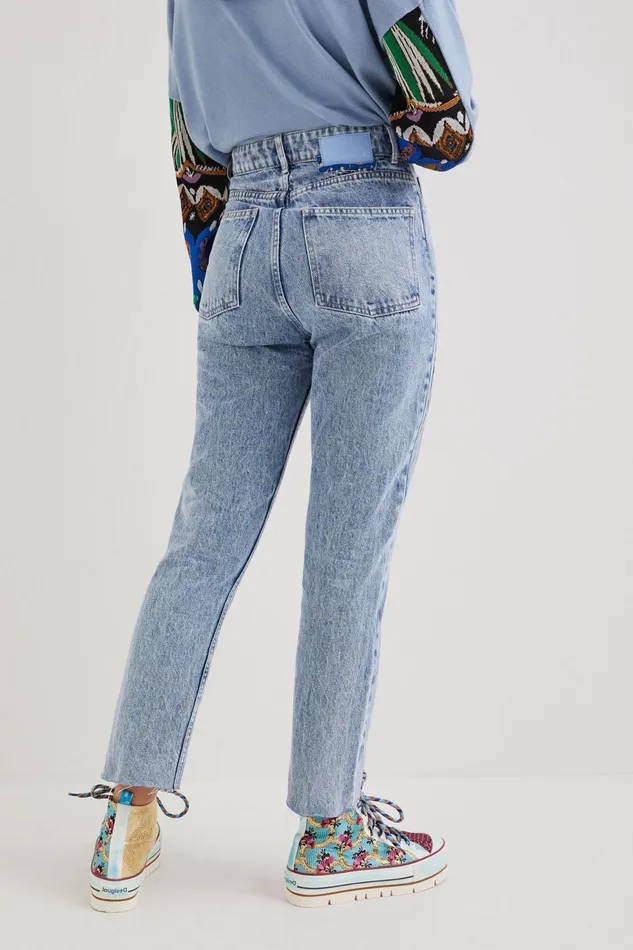 Desigual Straight Cropped Japanese Jeans Women Pants and Leggings