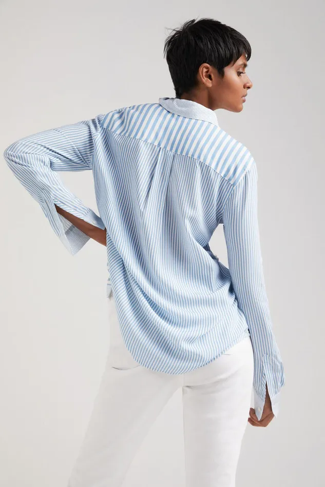 Desigual Stripe And Patchwork Shirt Women Tops and Shirts