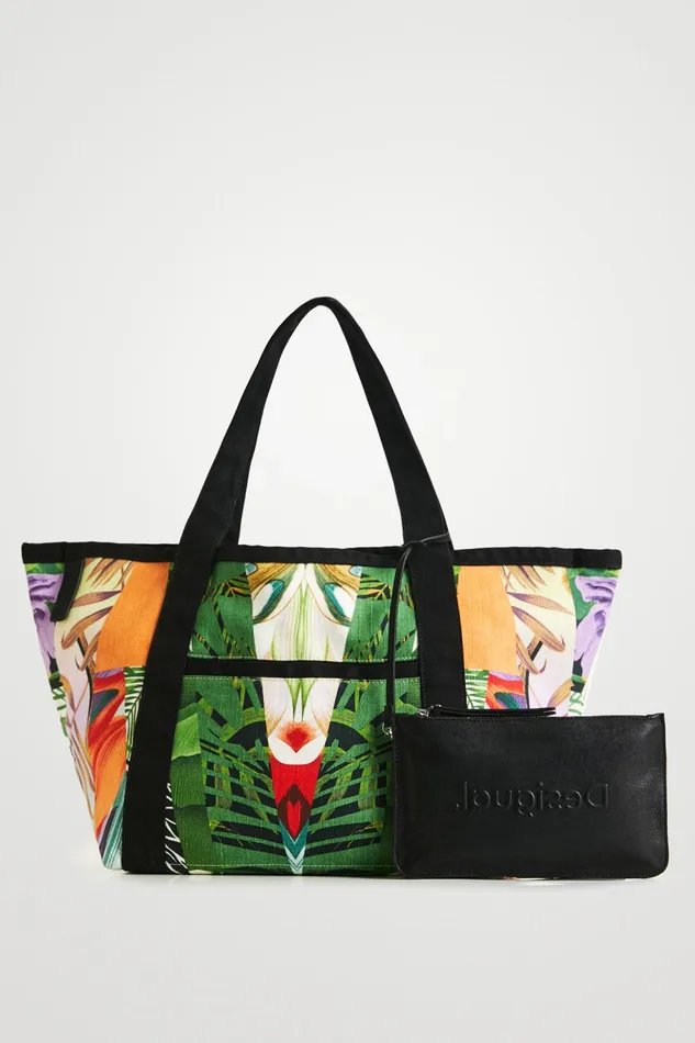 Desigual Sustainable Cotton Shopper Women Shopper and Tote Bags