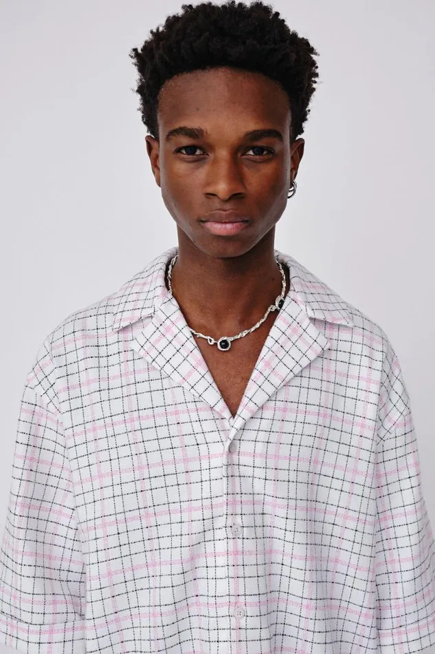 Desmond Check 8211 Pink Check Men Won Hundred Shirts