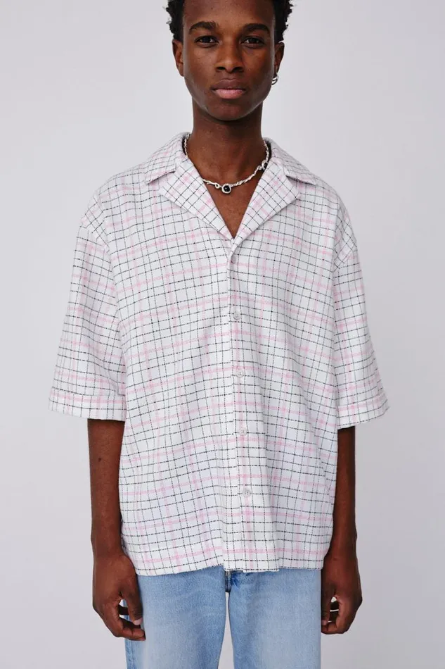 Desmond Check 8211 Pink Check Men Won Hundred Shirts