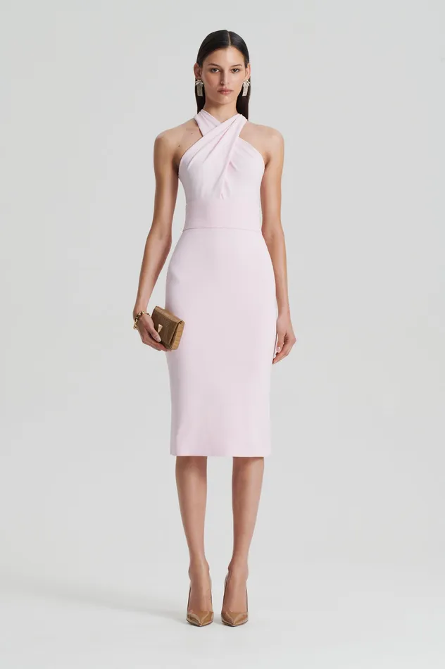 Dresses CREPE KNIT WRAP NECK DRESS ANGEL Scanlan Theodore Women