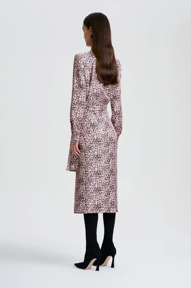 Dresses SILK FLORAL WRAP DRESS PINKBLACK Scanlan Theodore Women