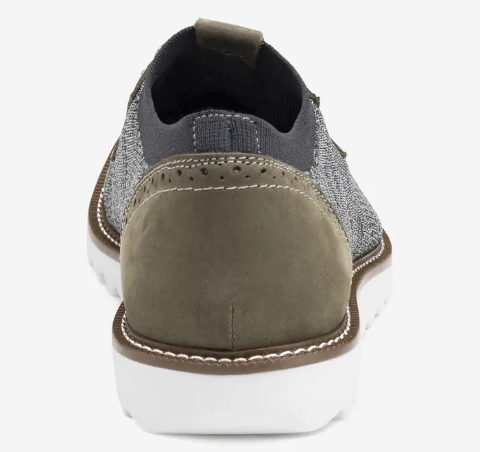 Duncan Knit Plain Toe Gray Marbled KnitNubuck Shoes Johnston and Murphy Men