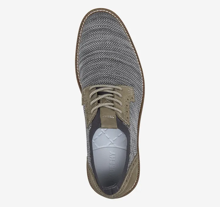 Duncan Knit Plain Toe Gray Marbled KnitNubuck Shoes Johnston and Murphy Men