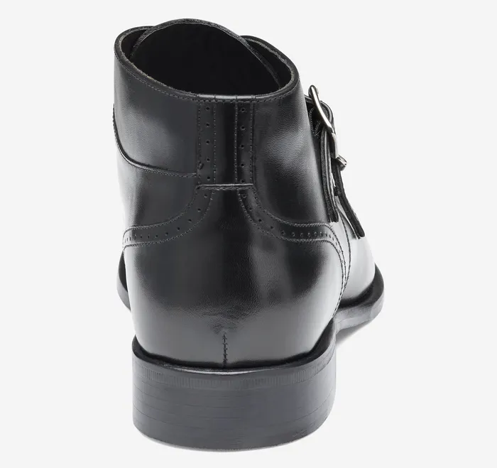 Ellsworth Double Buckle Boot Black Italian Calfskin Men Dress Shoes Johnston and Murphy