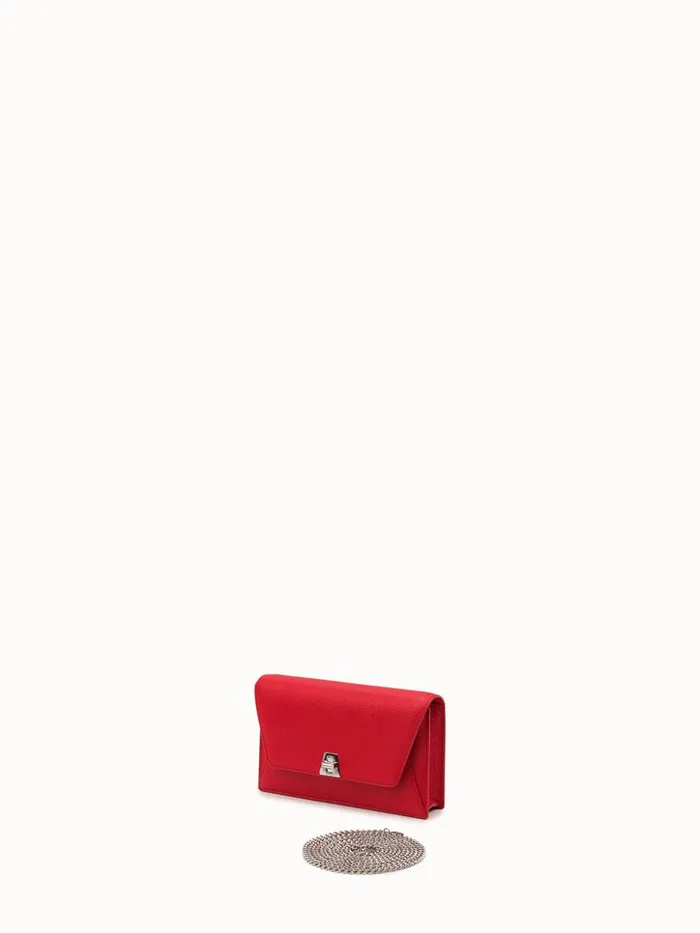 Envelope Bag In Calf Leather With Detachable Shoulder Chain Love Women Akris Clutches