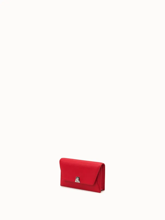 Envelope Bag In Calf Leather With Detachable Shoulder Chain Love Women Akris Clutches