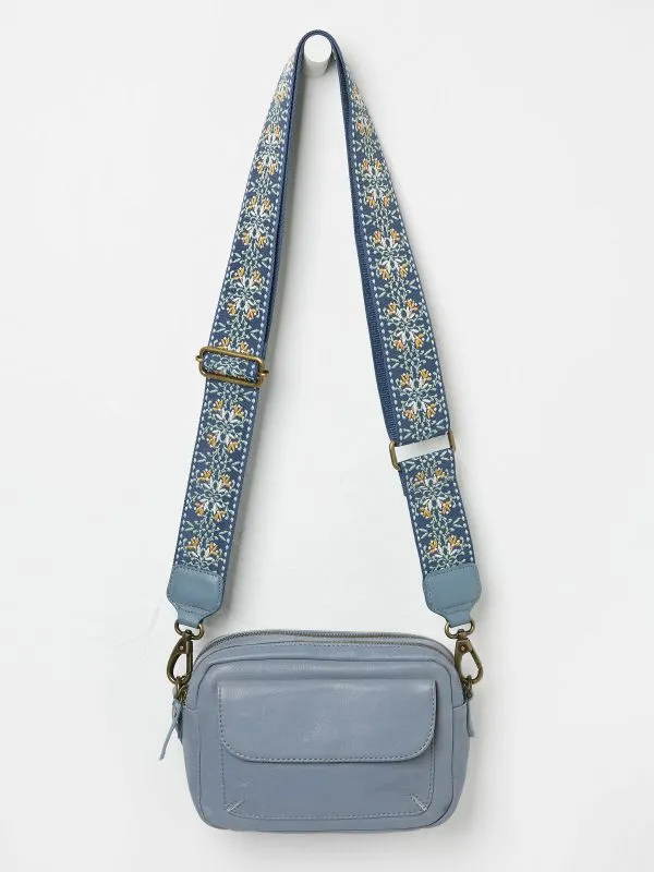 Fat Face Bags and Purses Women Oslo Blue Camera Bag With Ornate Strap