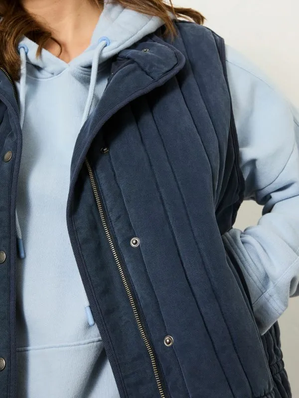 Fat Face Coats and Jackets Women Navy Quilted Gilet