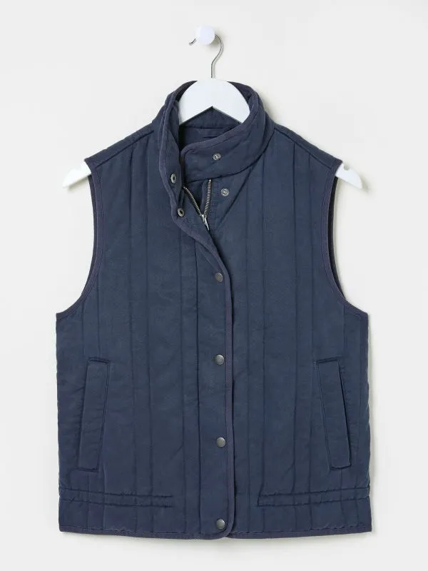 Fat Face Coats and Jackets Women Navy Quilted Gilet