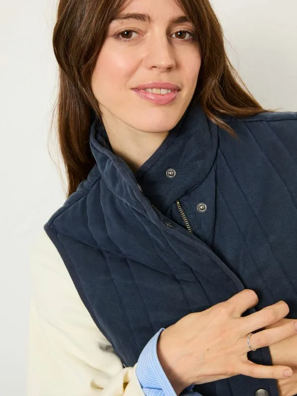 Fat Face Coats and Jackets Women Navy Quilted Gilet