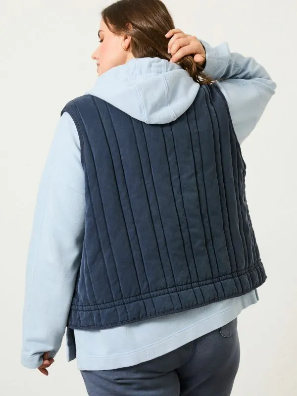 Fat Face Coats and Jackets Women Navy Quilted Gilet