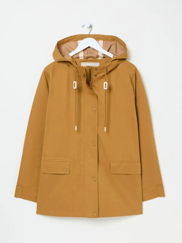 Fat Face Coats and Jackets Women Tan Brown Waterproof Coat