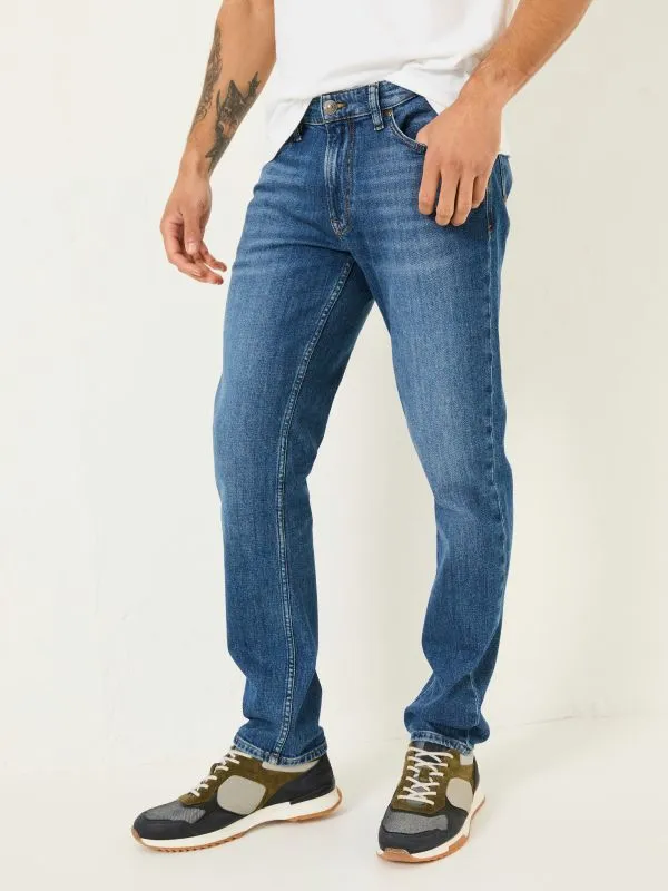 Fat Face Jeans Men Slim Fit Stone Wash Jeans