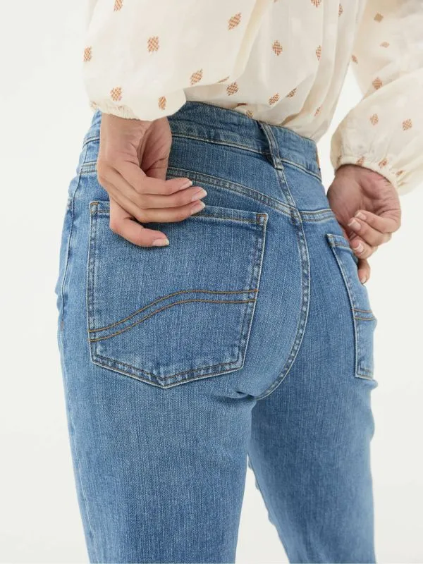 Fat Face Jeans Women Elise Denim Vintage Wide Leg Jeans