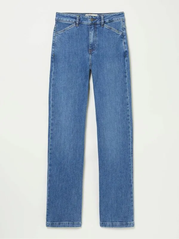 Fat Face Jeans Women Elise Denim Vintage Wide Leg Jeans