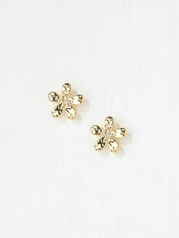 Fat Face Jewellery Women Gold Tone Flower Stud Earrings