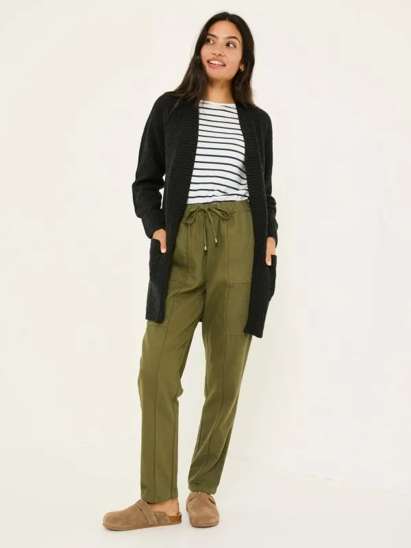 Fat Face Knitwear Women Black Hannah Textured Knitted Cardigan