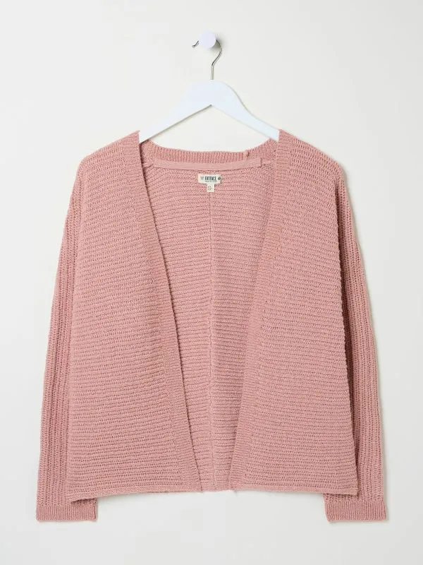 Fat Face Knitwear Women Light Pink Kya Knitted Kimono Cardigan