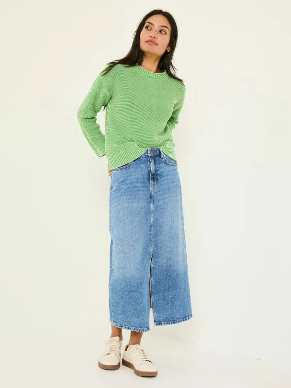 Fat Face Knitwear Women Mint Green Elia Laundered Knitted 100 Cotton Jumper