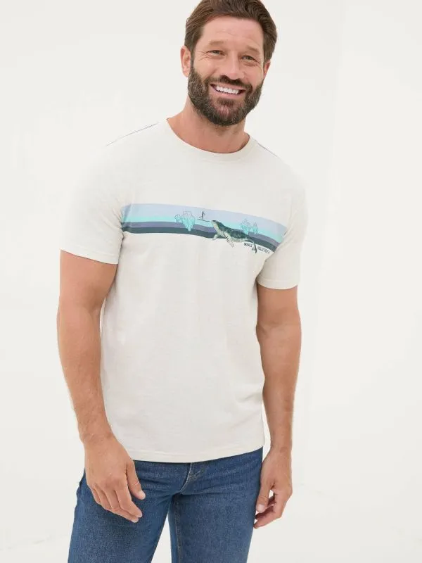 Fat Face Loungewear Men Natural Shelter Whale Hello There Tshirt