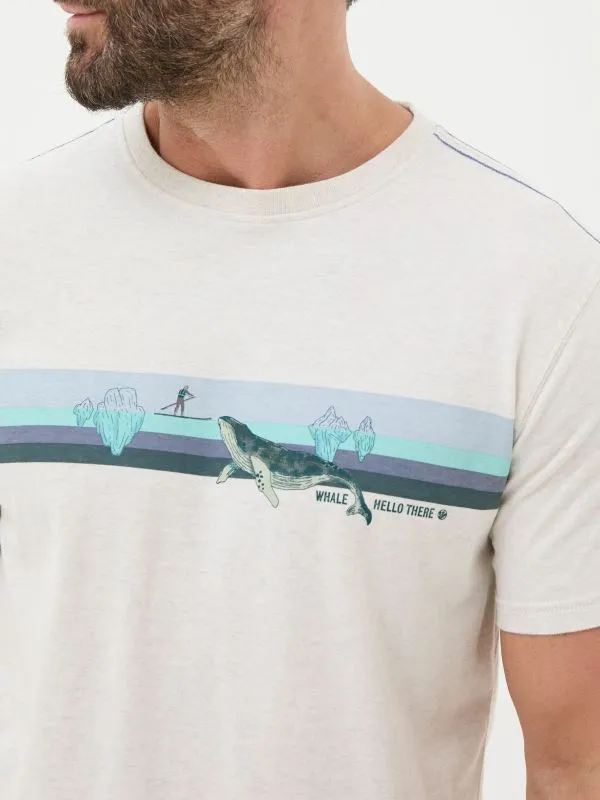 Fat Face Loungewear Men Natural Shelter Whale Hello There Tshirt