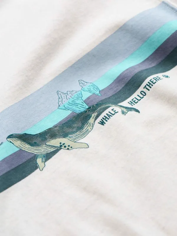 Fat Face Loungewear Men Natural Shelter Whale Hello There Tshirt
