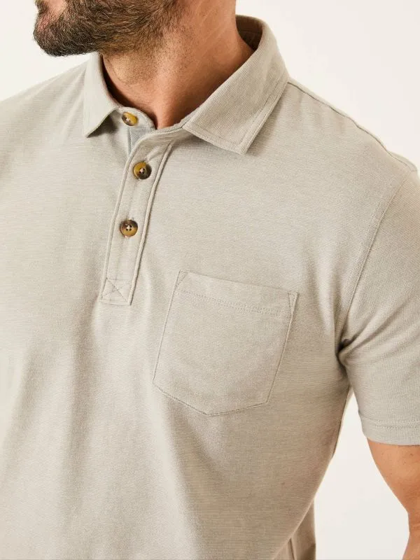 Fat Face Polo Shirts Men Elm Grey Polo Shirt