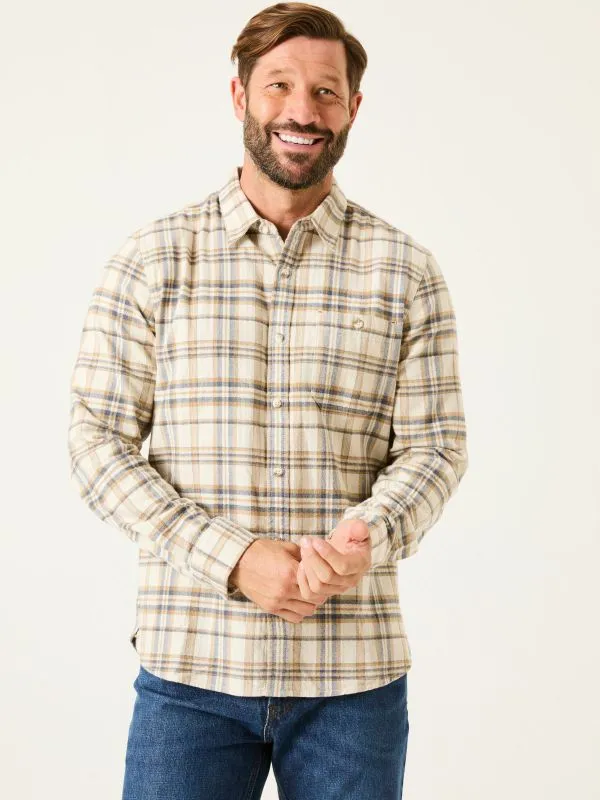 Fat Face Shirts Men Natural Long Sleeve Trent Check Shirt