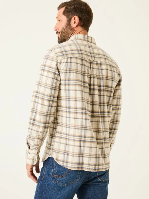 Fat Face Shirts Men Natural Long Sleeve Trent Check Shirt