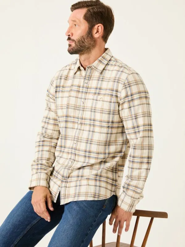 Fat Face Shirts Men Natural Long Sleeve Trent Check Shirt