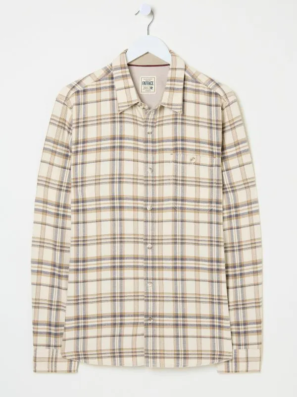 Fat Face Shirts Men Natural Long Sleeve Trent Check Shirt