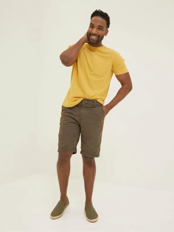 Fat Face Shorts Men Brown Cove Flat Front Shorts