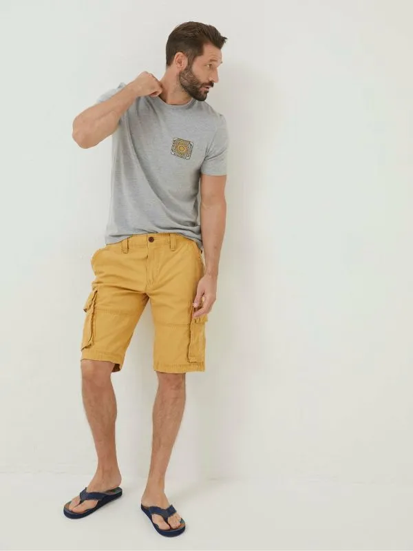 Fat Face Shorts Men Yellow Breakyard Cargo Shorts