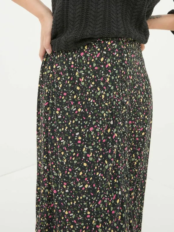 Fat Face Skirts Women Arabella Black Ditsy Midi Skirt