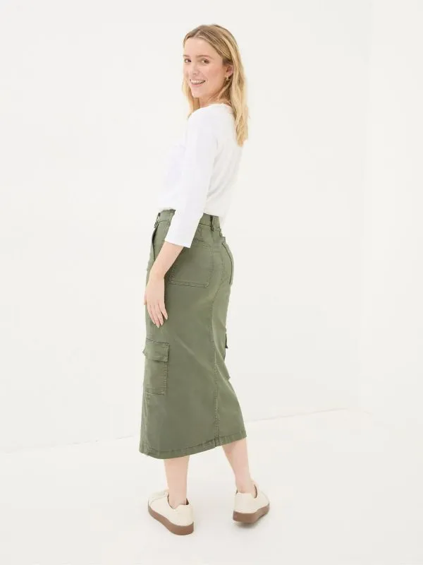 Fat Face Skirts Women Lara Green Cargo Midi Skirt