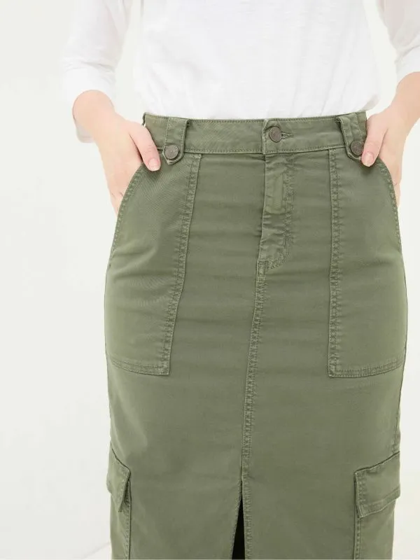 Fat Face Skirts Women Lara Green Cargo Midi Skirt