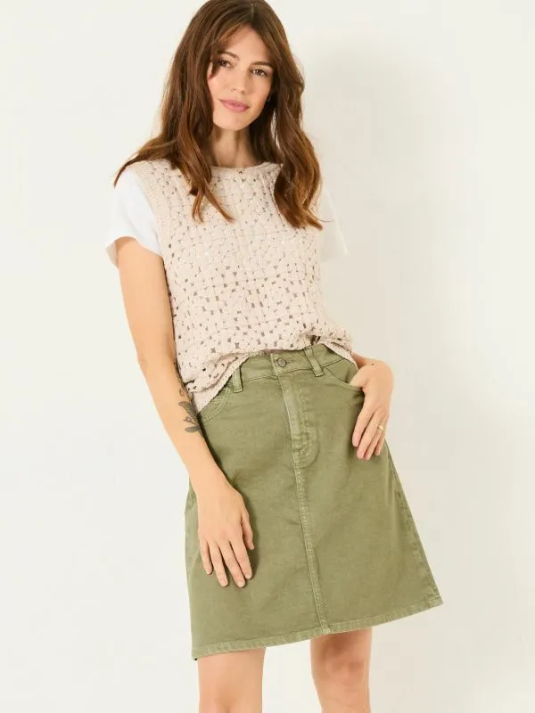 Fat Face Skirts Women Olive Green Hattie Skirt