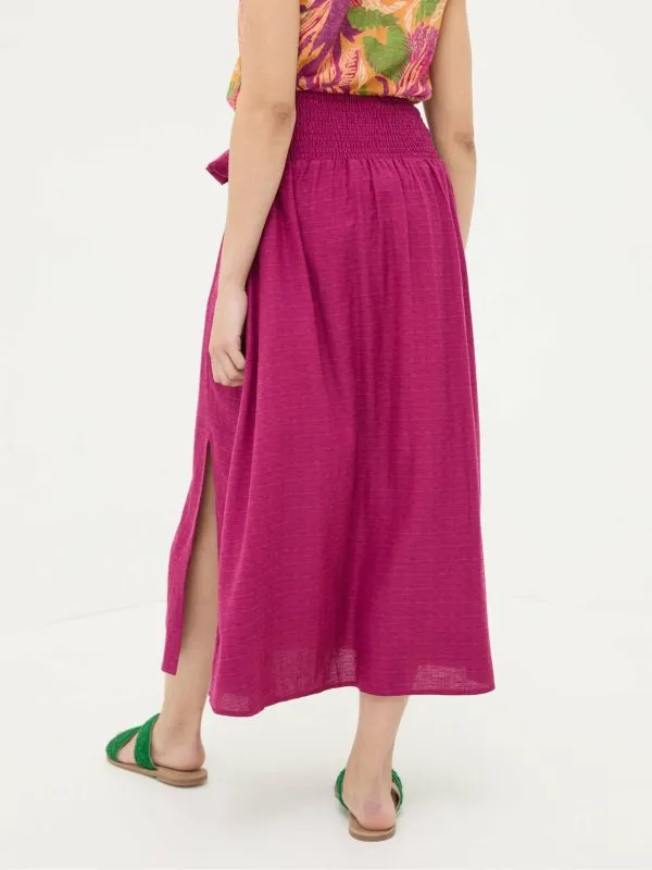 Fat Face Skirts Women Sascha Purple Midi Skirt With Linen