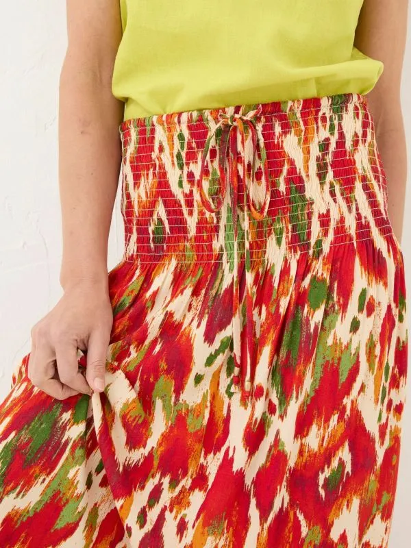 Fat Face Skirts Women Tegan Orange Paradise Ikat Maxi Skirt