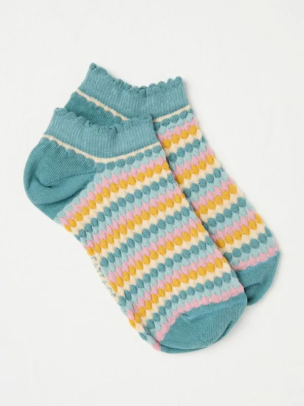 Fat Face Socks Women Multi Textured Trainers Socks