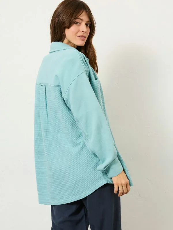 Fat Face Sweatshirts and Hoodies Women Aqua Blue Skye Waffle 100 Organic Cotton Shirt Fat Face Sweatshirts and Hoodies Women Aqua Blue Skye Waffle 100 Organic Cotton Shirt