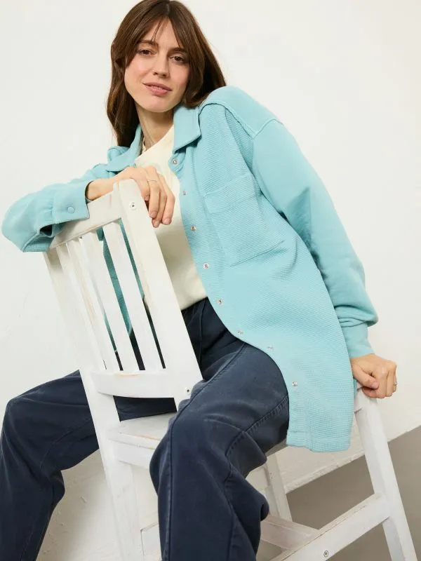 Fat Face Sweatshirts and Hoodies Women Aqua Blue Skye Waffle 100 Organic Cotton Shirt Fat Face Sweatshirts and Hoodies Women Aqua Blue Skye Waffle 100 Organic Cotton Shirt