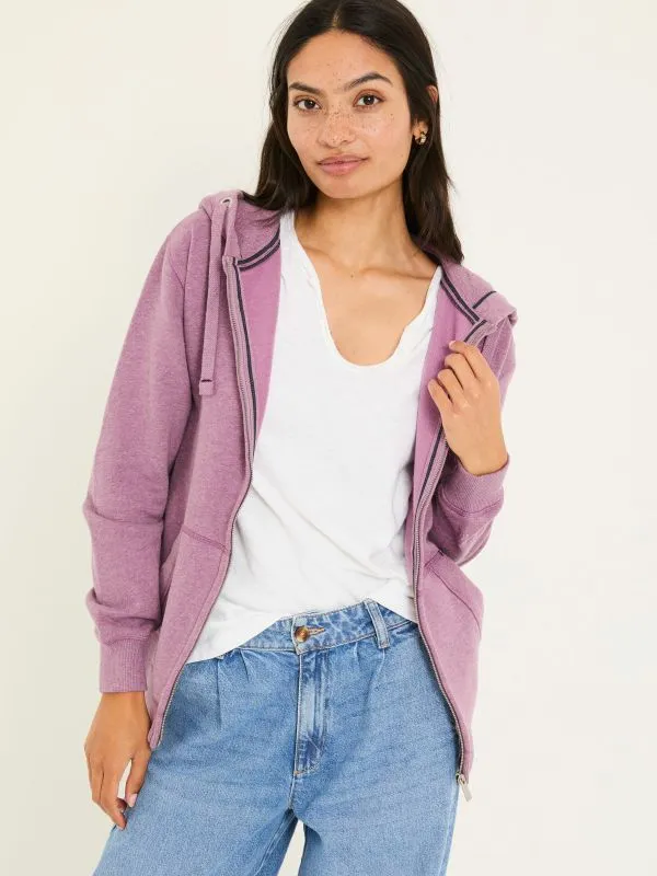Fat Face Sweatshirts and Hoodies Women Purple Marl Amy Zip Through Hoodie