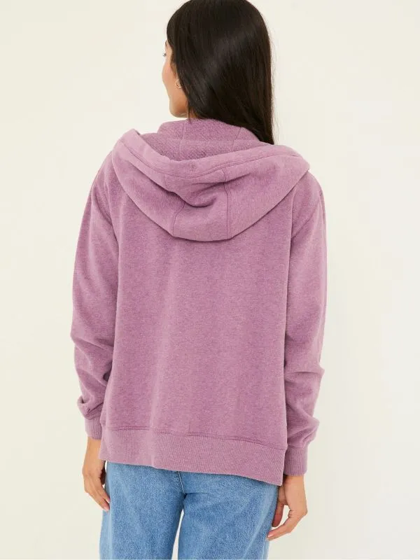 Fat Face Sweatshirts and Hoodies Women Purple Marl Amy Zip Through Hoodie