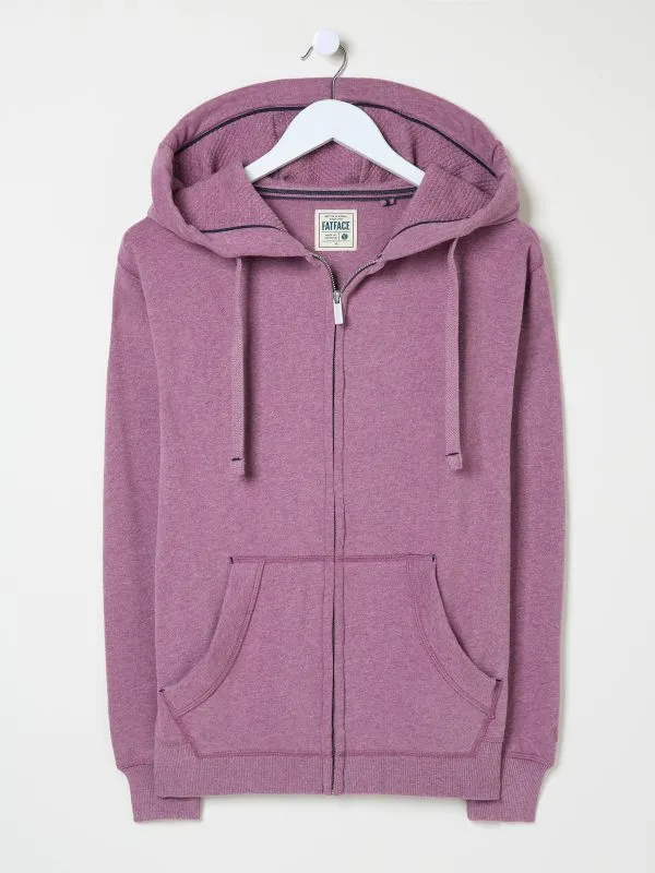 Fat Face Sweatshirts and Hoodies Women Purple Marl Amy Zip Through Hoodie