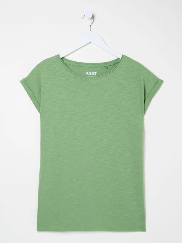 Fat Face Tops and TShirts Women Ivy Organic Cotton Light Green TShirt