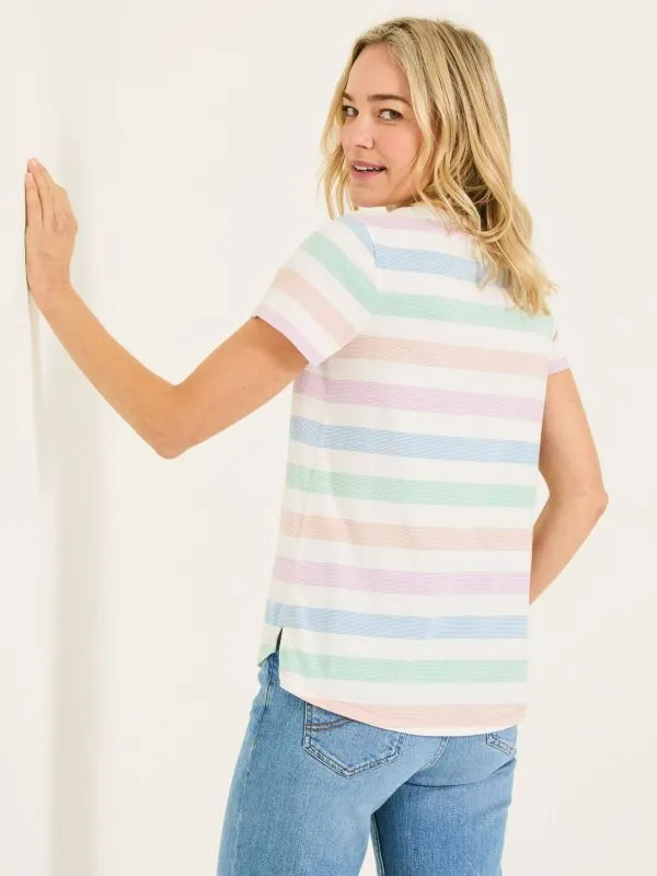 Fat Face Tops and TShirts Women Natalie Natural Short Sleeve Stripe T Shirt